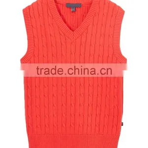 England Style V Neck Sweater Vest Unifrom Sleeveless Sweater thumbnail-3