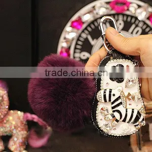 Stylish Diamond Key Holder Leather Wallet Case for Keys thumbnail-6