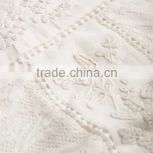 2016 Guangzhou Shandao Wholesaler High Quality Latest Autumn Casual 3/4 Sleeve Round Neck Embroidered Cotton Girl's Stylish Top thumbnail-5