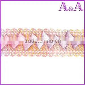 Black Dry Wedding Dress Decorative Trim Materials Fabric Chemical Embroidery With Beads Cord Guipure Bobbin Lace thumbnail-2