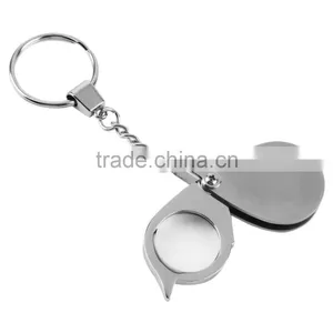 Free Hot Selling New Design Portable 8X Folding Key Ring Magnifier With Key Chain Daily Magnifying Tool EA thumbnail-1