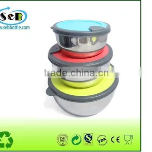 Round Stainless Steel Lunch Box With pp Lid , Lunch Container With pp Lid thumbnail-2