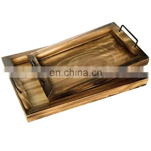 Shabby Chic Wooden Sleigh Wooden Bread Cutting Board Decoration Mdf White Tray thumbnail-1
