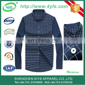 Wholesale Plaid Men Dress Shirt With 100% Cotton in ShenZhen thumbnail-1