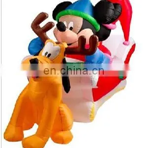 HI Hot Sale Giant Inflatable Christmas Santa Claus Decoration, Inflatable Reindeer Christmas Holiday Decoration thumbnail-4