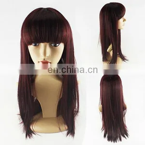 Wholesale Hot Sale Full Machine Made Wig With Bangs thumbnail-1