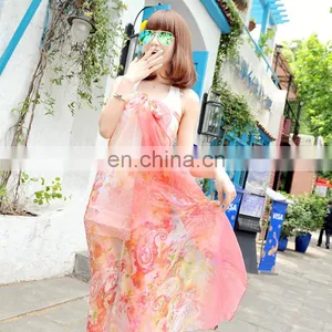 2015fashion Style Newest High Quality Silk Crepe Georgette Digital Printing Pareo(SP860L) thumbnail-3
