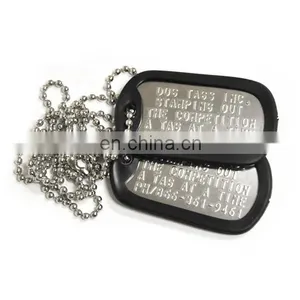Black or Colorful Silicone Military Personalized Dog Tags thumbnail-1