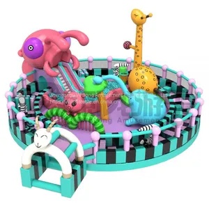 Customized Kids Fun City Inflatable Theme Park For Sale thumbnail-1