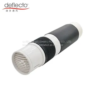 New Design Through the Wall Vent Cover ABS Head PVC Body for HVAC HRV Ventilation thumbnail-1