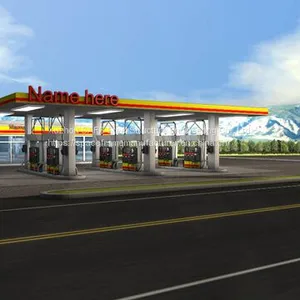 Different Types of Gas Station-3D Models thumbnail-4