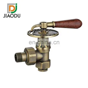 Traditional Antique Victorian Style Thermostatic Lockshield TRV Set of Pair Brass With Copper Finish Angled Radiator Valve thumbnail-4