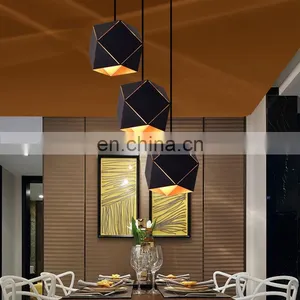 Popular Design Black White Square Hanging Lights Led Modern Fancy Pendant Light thumbnail-3