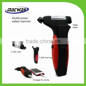 Car Safety Hammer With Phone Charger and Torch thumbnail-1