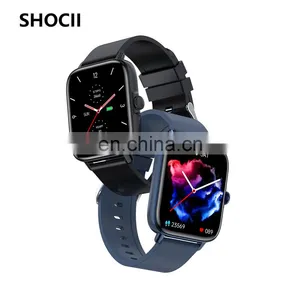 2022 1.7inch Full Touch Body Temperature T46S Call Phone Functional Ai Voice Body Temperature Smartwatch With Box thumbnail-1