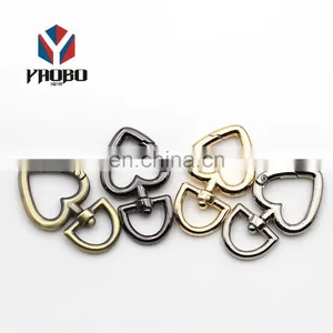 Heart Shaped Metal Carabiner Customized Gate Snap Clip Open Hook Spring thumbnail-2