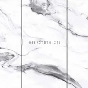 Designer Indian Big Slab Glossy White Carrara Large Porcelain Marble Slab Stone Tile Wall Anti Matt Piece thumbnail-3