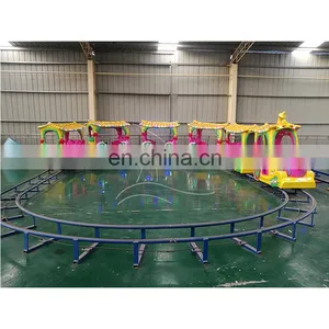 Fairground Park Rides Mini Kiddie Fiberglass Electric Rail Train for Sale thumbnail-4