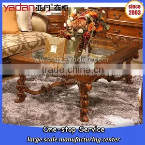 Modern Wooden and Gless Coffee Table thumbnail-1
