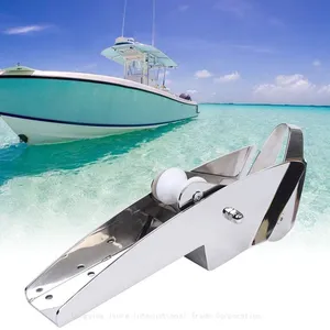 ISURE MARINE AISI 316 Stainless Steel Hinged Self-Launching Bow Anchor Roller With Pivoting Dual-Roller 16.5'' for Marine Yacht Docking Accessories thumbnail-5