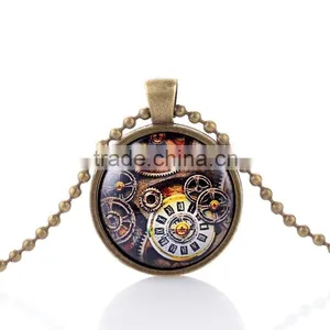 30mm Steampunk Necklace Retrospective Bronze Pendants Cheap Price thumbnail-6