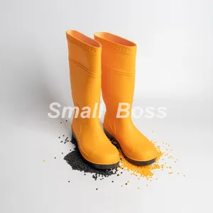 PVC Material Rain Boots High Style Work Shoes Waterproof Wear-Resistant Anti-Slip Customizable Colors PVC Compound Pellets thumbnail-2