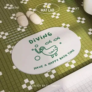 Sheenyoo Custom Quick Dry Water Absorbent Printed Diatomite Stone Bath Mat thumbnail-5