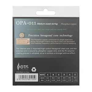China Factory Phosphor Bronze Coated Acoustic Guitar Strings Set OPA-011 thumbnail-3