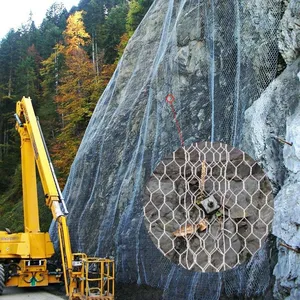 HR20 HR30 HR50 HR100 Rock Barrier Netting Custom-Sized Steel Wire Netting for Mountain Road Safety thumbnail-4