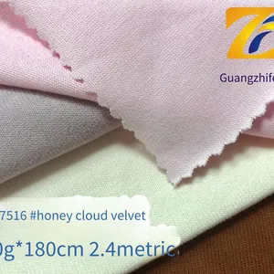 Guangzhifeng 7516# Honey Cloud Velvet, 230g Cotton-polyester-spandex Brushed Soft and Elastic Fabric for Children's and Women's Autumn and Spring Undershirts thumbnail-1