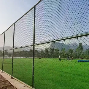6-foot Galvanized PVC-coated Chain Link Fence Made in the Philippines, Suitable for Stadiums, Soccer Fields, and Sports Field Fencing. thumbnail-1
