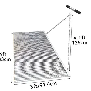 Drag Mat 4FTx5FT Field Surface Leveling Cutting Zinc Steel Expanded Mesh Square Welded ISO9001/CE Certified Factory Production thumbnail-1