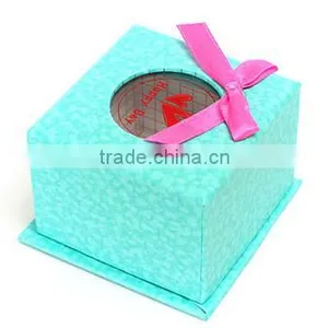 Gorgeous Blue Small Gift Paper Box With PVC Window thumbnail-1
