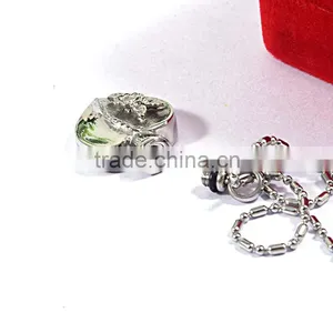 Engravable Stainless Steel Heart Pendant Perfume Bottle Pendant thumbnail-4
