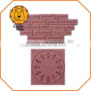 Wooden Rubber Stamps What is Time? 30 Pcs for Kids thumbnail-3