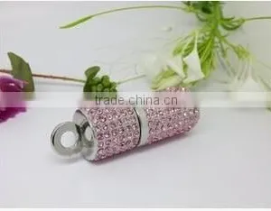 New Beautiful Crystal Lipstick Jewelry 8GB USB 2.0 Flash Memory Stick thumbnail-1