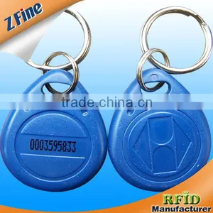 Customized Chip 125KHZ TK4100 /Htag1/ 2 ABS Keyfobs thumbnail-1