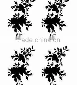 Black Tree Leaf Wall Sticker Transparent thumbnail-1
