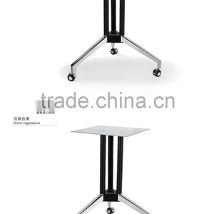 Metal Frame Round Meeting Conference Table With Panel Top thumbnail-1