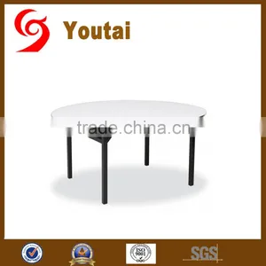 Plywood PVC Round Folding White 8 ft Banquet Table XF-002 thumbnail-1