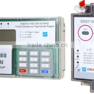 DIN Rail STS Keypad Prepaid Energy Meter With CIU/UIU thumbnail-1