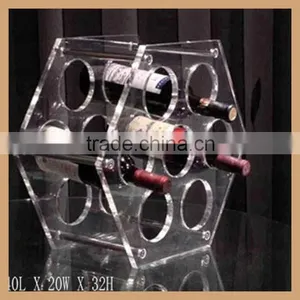 Wholesale Acrylic Wine Rack Black Color Made in China thumbnail-2