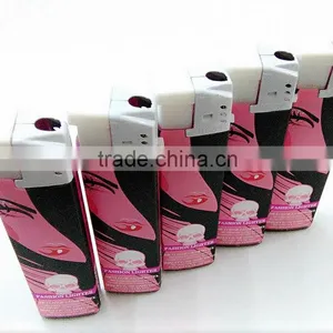 2016 New Model Pretty Lady Paper Wrapped Refillable Lighter Plastic for Wholesale thumbnail-3