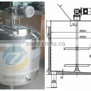 Sanitary Food Grade Liquid Mixing Tank /mixing Vessel / Mixer for Frult Pulp thumbnail-1