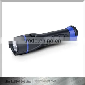 3 LED Rubber Flashlight Plastic Waterproof Torch Light 2AA Batteries thumbnail-1