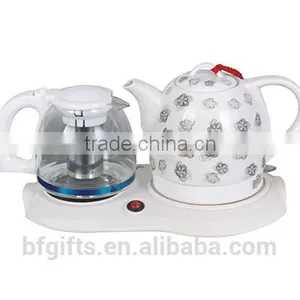 Enamel Kettle Set/ Ceramic LED Electric Kettle/ White High Quality Teapot Set/ 2015 New Design thumbnail-3