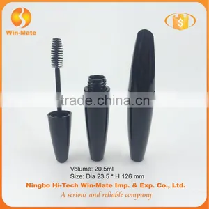 FREE SAMPLE Black Special Design Flat 126*23.5mm Cosmetic Plastic Mascara Tube thumbnail-5
