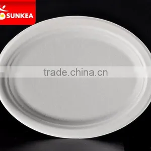 Biodegradable Disposable Bamboo Pulp Round Food Plate Quality Choice thumbnail-6
