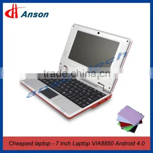 7 Inch Via8850 DDR3 4GB HD Android Red Color Laptop Computers thumbnail-1