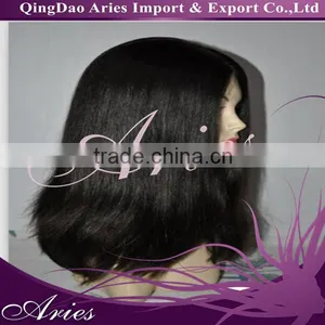 Custom European Virgin Jewish Wig Natural Color Straight 18" With Silk Top thumbnail-1